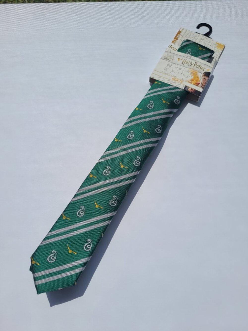 Harry Potter Wizarding World Neck Tie Slytherin RARE Serpent Golden Snitch NWT